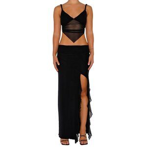 Women’s Mesh Top & Skirt Set